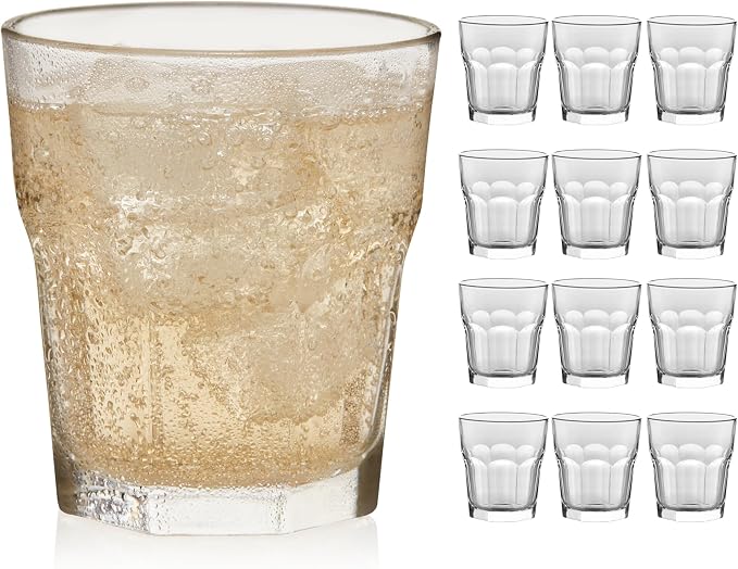 Libbey Gibraltar Rocks Glasses Set of 12, Iconic Heavy Base Bar Glassware by Libbey