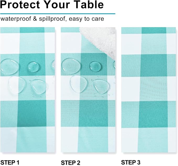 Checkered Tablecloth Rectangle, 30 x 60 Inch - Image 3