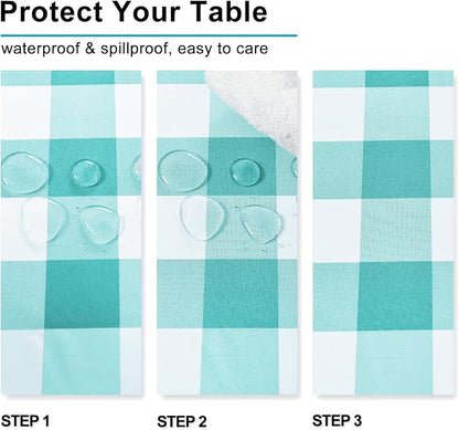 60 x 102 Inch Checkered Tablecloth Rectangle - Image 3