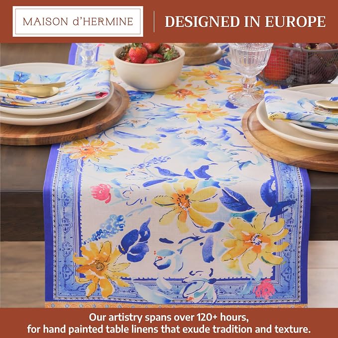 Maison d' Hermine Table Runner 100% Cotton 14.50" x 108" | Table Runners 108 - Image 2
