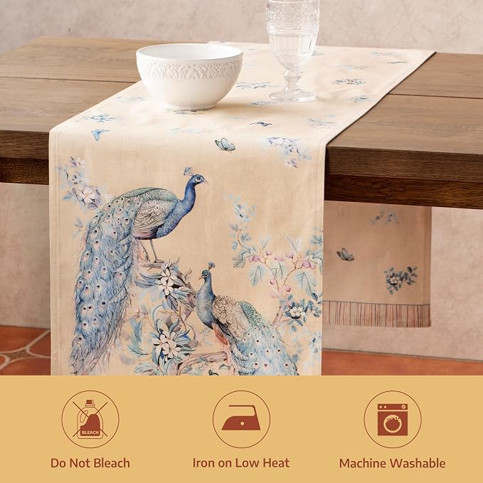 Maison d' Hermine Table Runner 100% Combed Cotton 14.5"x72" | Table Runners 72 - Image 8