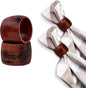 Wooden Napkin Rings Set of 12 Handmade Napking Holders for Dining Tableware, Thanksgiving, Party, Table Décor (Rounded)
