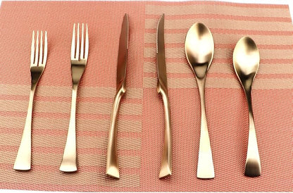 24-Piece Flatware Set, Extra Thick Heavy Duty - Image 5
