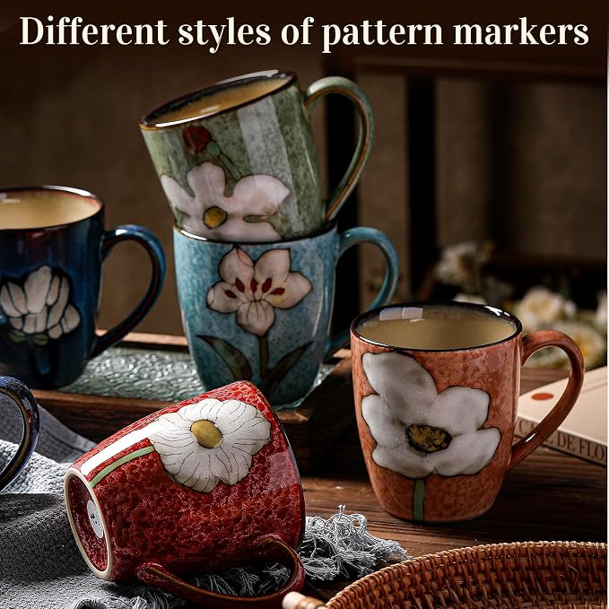Maxdot 12oz Ceramic Coffee Mugs, Glazing Process Coffee Cup - Image 5