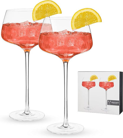 Viski Angled Stemmed Cocktail Glasses by VISKI