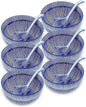 28Oz Ceramic Soup Ramen Bowl Set of 6 by KeQiu