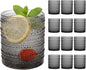 Moretoes 12 Pack 10 Oz Gray Hobnail Drinking Glasses Set | Cocktail Glasses by Moretoes