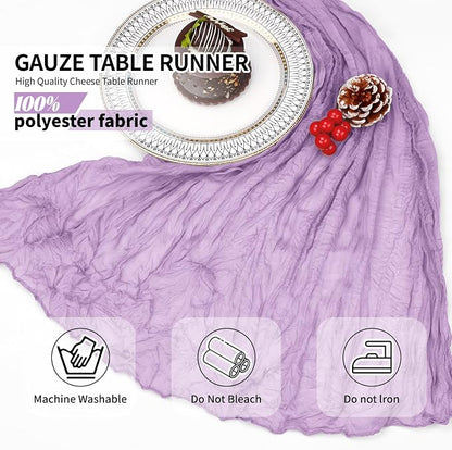 12 Pack Lavender Cheesecloth Table Runner 10Ft, Lilac Purple Table Runners 21.5 - Image 5