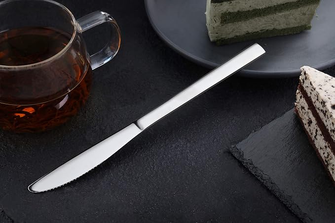 New Star Foodservice Windsor Pattern 18/0 Stainless Steel Dinner Knife - Image 6