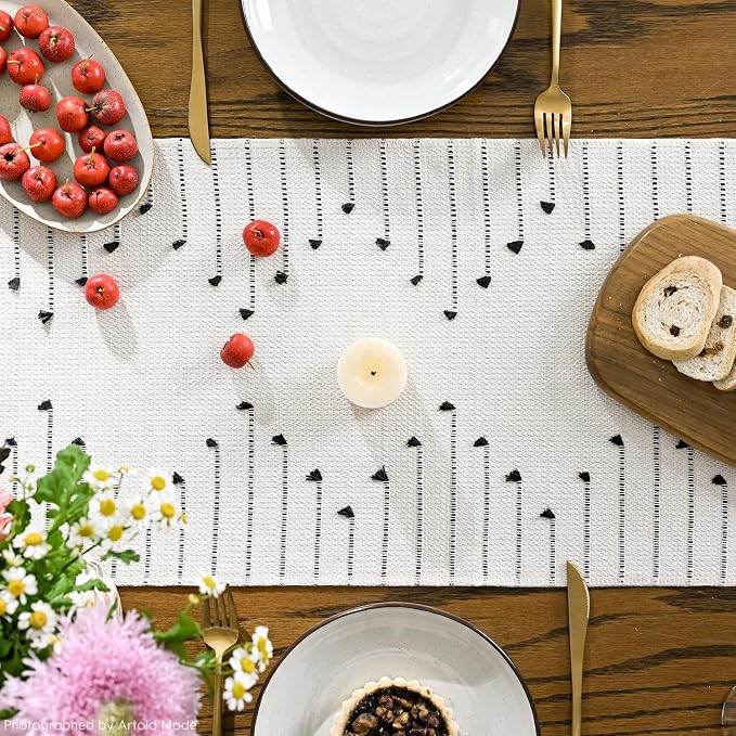 Artoid Mode Black Boho Table Runner - Image 7