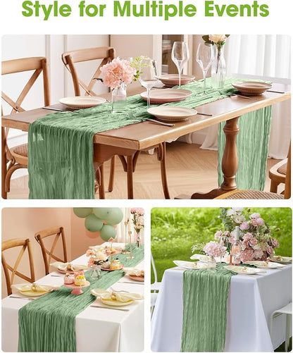 Pureegg 12-Pack Cheese Cloths Table Runner, Baby Shower, Wedding and Farmhouse - Image 9