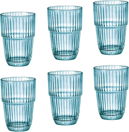 Bormioli Rocco Barshine 12.88 oz. Long Drink Stackable Tempered Drinking Glasses by Bormioli+Rocco