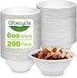 6 oz Small Disposable Bowls, 200 Pack Chili Disposable | Eco-friendly Sugarcane by Unknown