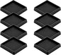 3X3 Rubber Caster Cups, Non Slip Furniture Pads, Anti-Slip Gripper, Anti Skid Furniture Feet, Anti Slide Floor Protector for Bed Couch Stoppers (8 Pack, Black)