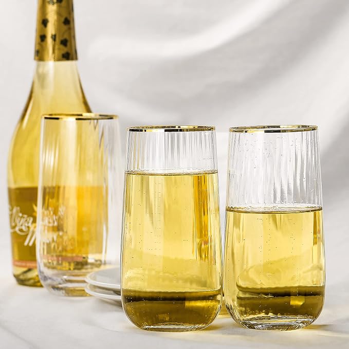 Lysenn Stemless Wine Glasses Set of 4 - Image 3
