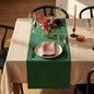 Solino Home 100% Pure Linen Table Runner Pine Green Long, Fete 14 x 90 in | by SolinoHome