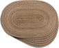 Noctiflorous Oval Braided Placemats Set of 6 Woven 12x18 Inch Non Slip Washable Heat Resistant Place Mats Round Tablemats for Dining Kitchen Party Daily Table Decor Dinner Mats (Brown, 6)