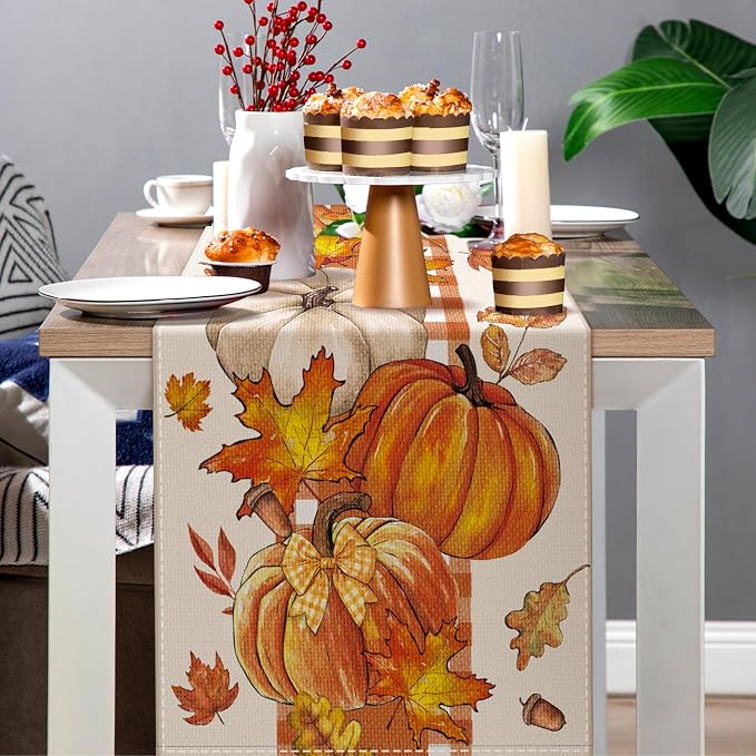 LemonRoad 8 Pcs Holiday Table Runner Seasonal Farmhouse Table Decor 72 Inches - Image 6