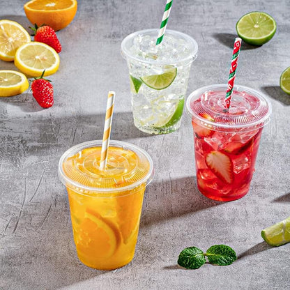 FOCUSLINE 200 PACK 12oz Clear Plastic Cups, Disposable Cold Drinking Cups - Image 3