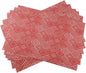 Gugrida Luxury Placemats Set of 6, Heat-Resistant, Stain Resistant PVC Table Mats (Red Argyle)