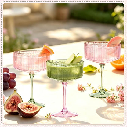 24PCS Plastic Martini Glasses, Unbreakable Reusable Champagne Coupe, Removable - Image 5