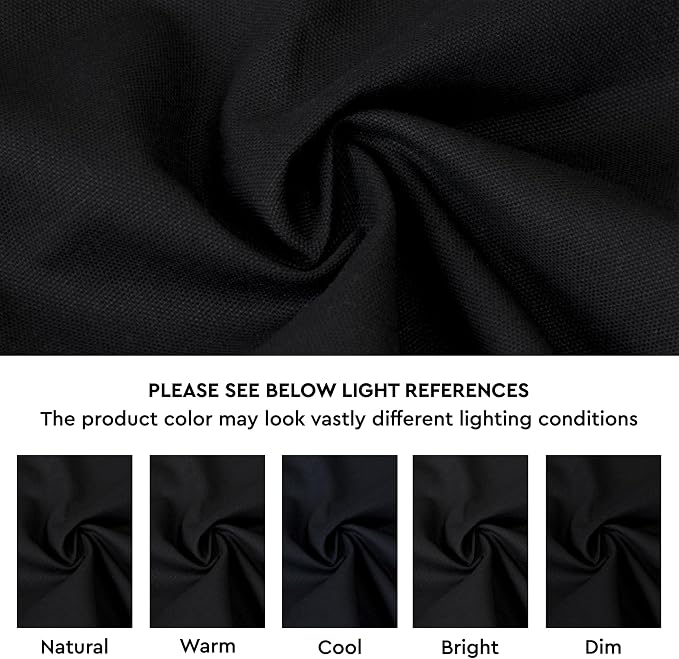 Encasa XO Table Runner, Cotton Canvas Dining Runner 13"x118" | Jet Black - Image 3