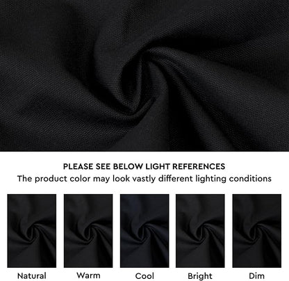 Encasa XO Table Runner, Cotton Canvas Dining Runner 13"x91" | Jet Black - Image 3