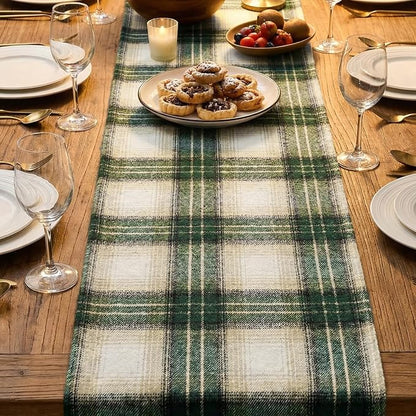 Artoid Mode Green Light Coffee Farmhouse Plaid Spring Table Runner, ST. Patrick - Image 4