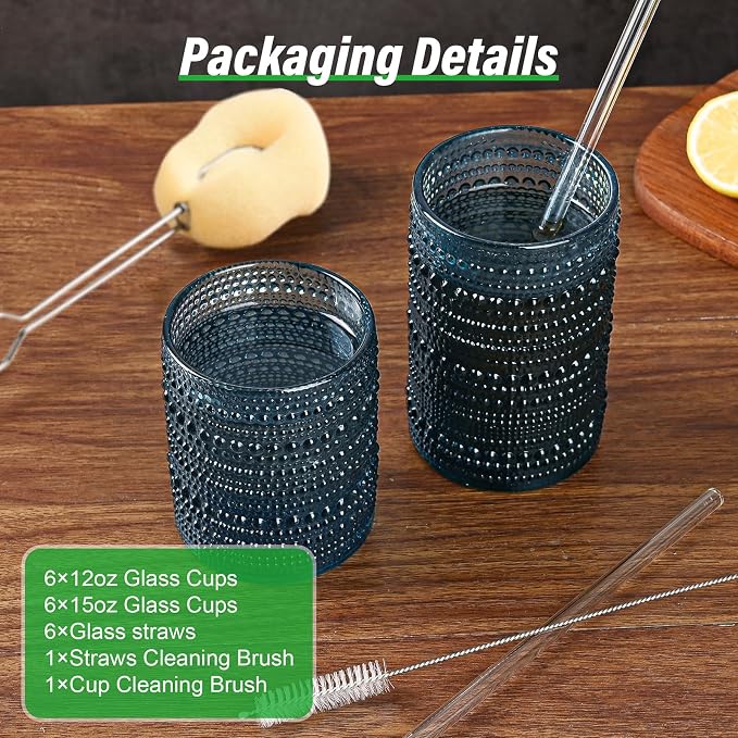 ZMOWIPDL Drinking Glasses Set of 12, - Image 3