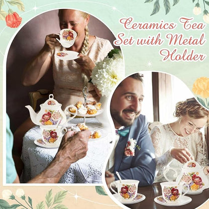 Zhehao 20 Pcs Porcelain Tea Set - Image 5
