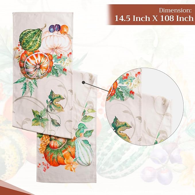 Maison d' Hermine Table Runner 100% Cotton 14.50" x 108" | Table Runners 108 - Image 4