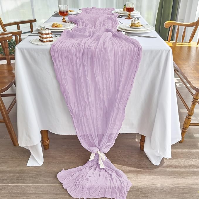 IVAPUPU Purple Table Runner 120 Inch - Image 3