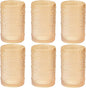 XKXKKE Amber Hobnail Beaded Drinking Glasses Set of 6, 15 oz Vintage Glassware by XKXKKE