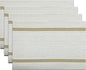 Luxurious Placemats Set of 4, Durable Table Mats Kitchen Plastic Washable Placemats for Home/Dining Room Decoration (White)