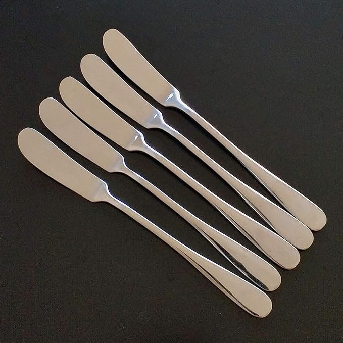 Colorsheng Set of 5 Stainless Steel Butter Knife, Butter applicator, Breakfast - Image 2