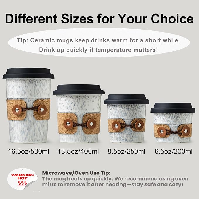 Coffee Tumbler Ceramic Travel Coffee Mug - Image 8