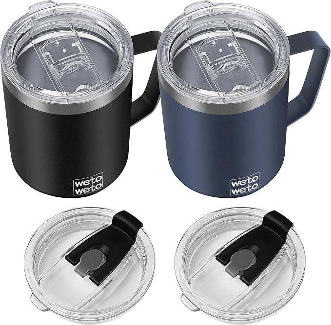 WETOWETO 14 oz Coffee Mug, Vacuum Insulated Camping Mug by Wetoweto