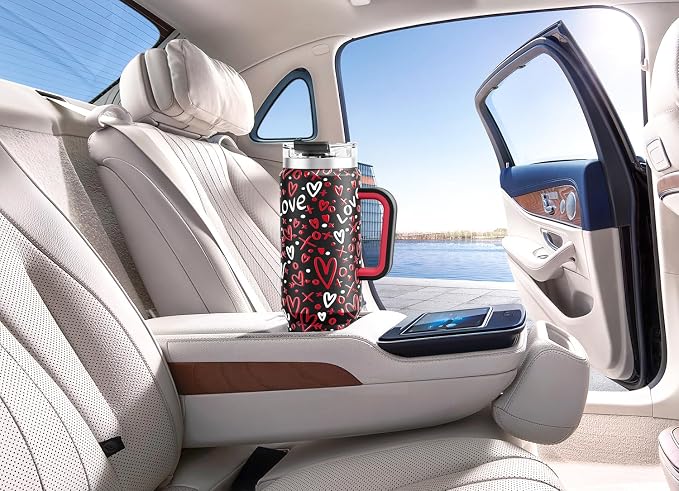Meoky 40 oz Tumbler with Handle and Straw, Insulated Tumbler with Lid and Straw - Image 7