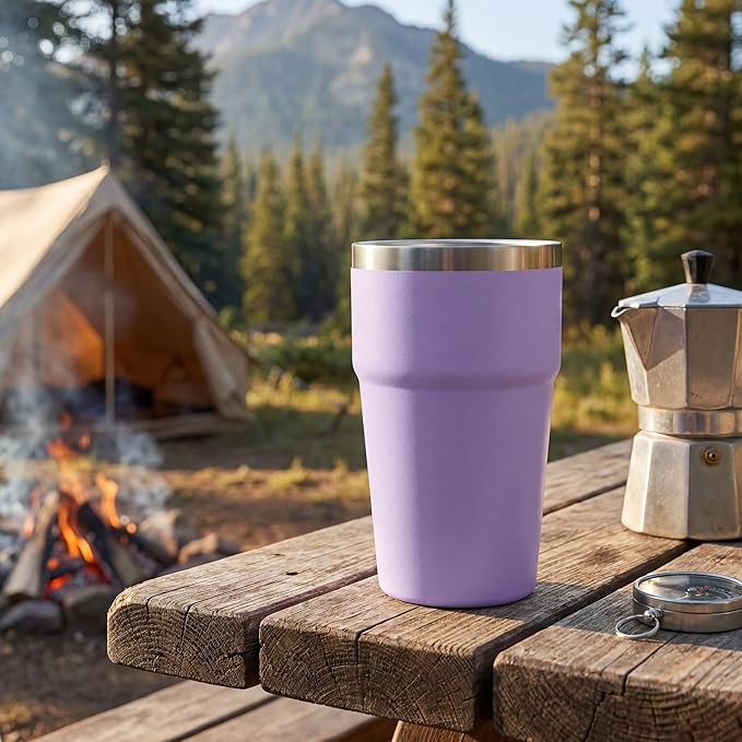 MEWAY 16oz Tumbler Double Wall Vacuum Insulated Travel Mug Bulk, Stainless - Image 6