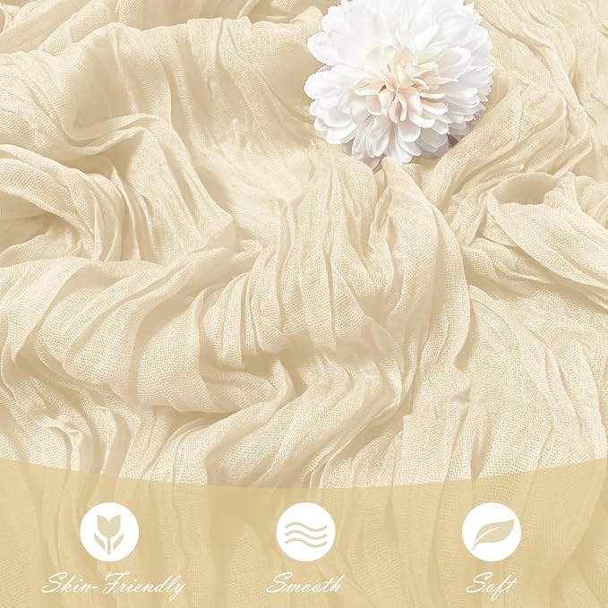 30 Pack Ivory Cheesecloth Table Runner 17 x 108 inch Cheese Cloth Table Runners - Image 5