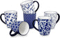 vancasso SELENE Large Coffee Mugs Set of 6, 16 Oz Porcelain Coffee Cups by vancasso