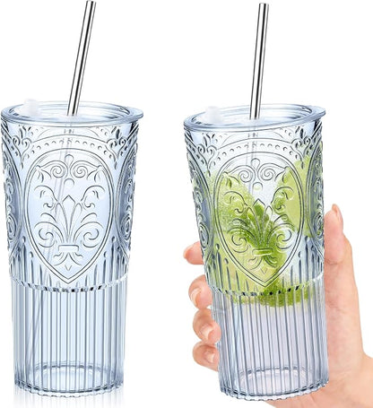 2 Set 20oz Vintage Plastic Tumbler by Unknown