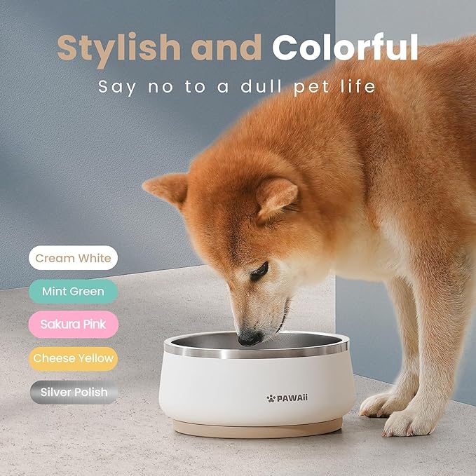 Pawaii Dog Bowl, 34 oz Stainless Steel Food and Water Bowl, ID Tag, 1 Pack | - Image 6