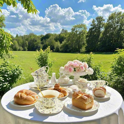 Country Roses Porcelain Tea Cup and Saucer Set - Image 5