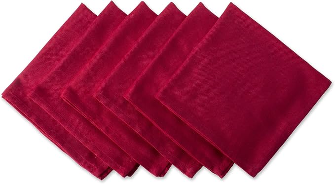 DII Variegated Tabletop Collection, Napkin Set, Tango Red, 6 Piece by DII