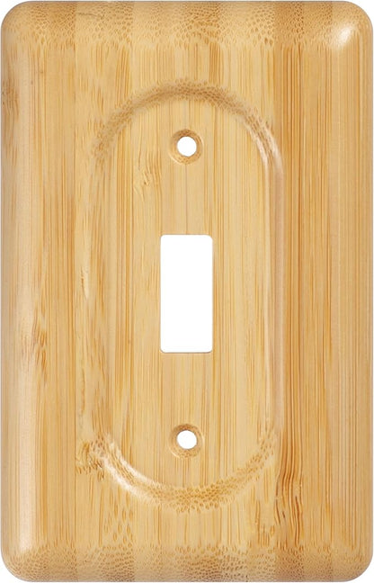 Decorative Light Switch Covers Bamboo Wood Switch Plate Covers Single Toggle Stylish Wood Switch Plate Covers