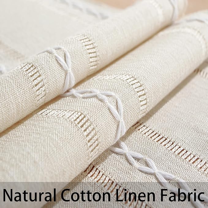 Rustic Boho Table Runner, Linen Table Runner, Farmhouse Table Runners 72 Inches - Image 4