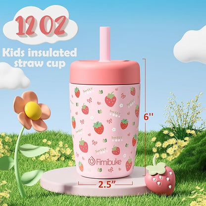 Fimibuke Toddler Cups Spill Proof, 12 OZ Sippy Cup - Image 2
