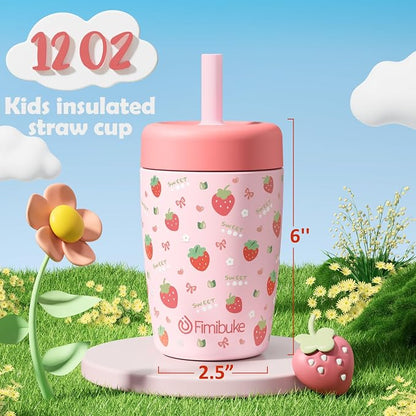 Fimibuke Toddler Cups Spill Proof, 12 OZ Sippy Cup - Image 2
