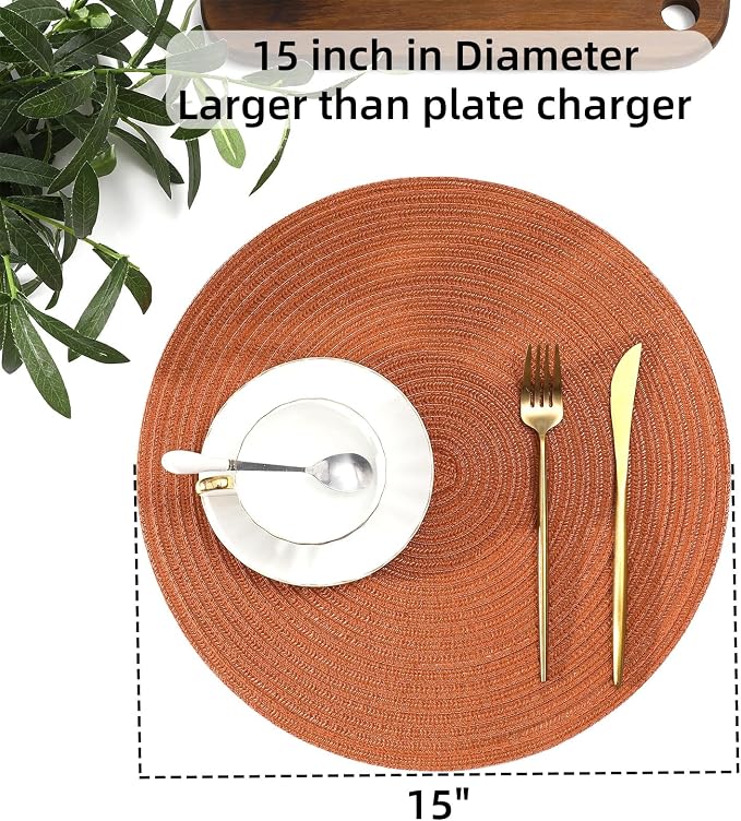 SHACOS Round Placemats Set of 4 - Image 6